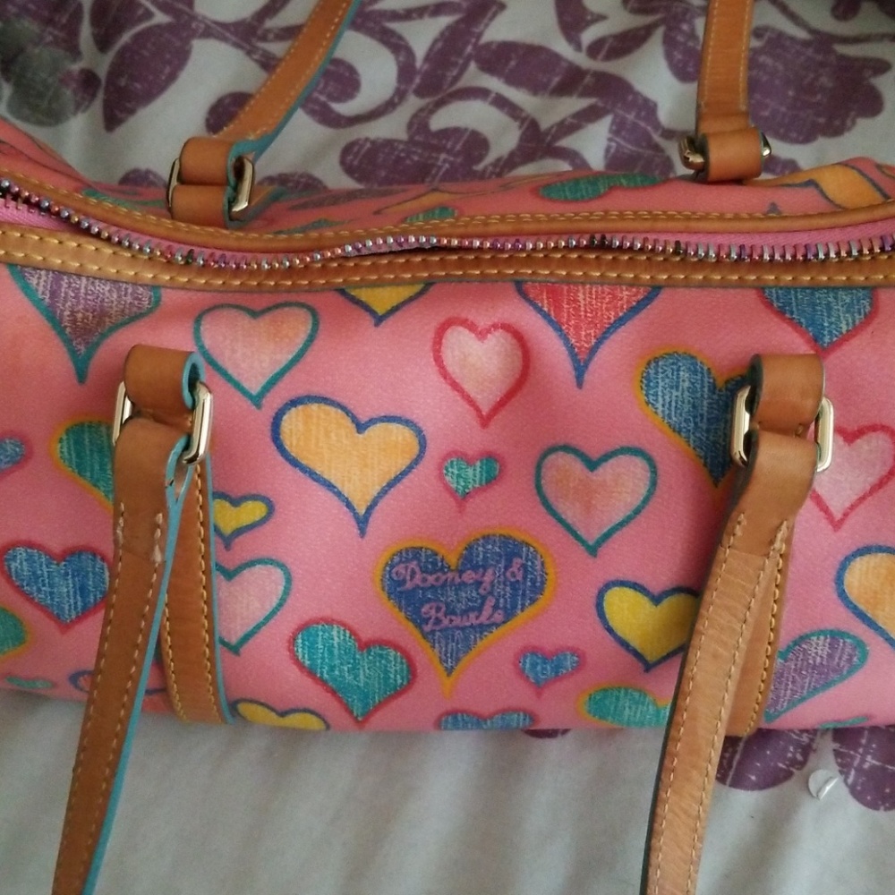 Dooney and Bourke heart barrel bag